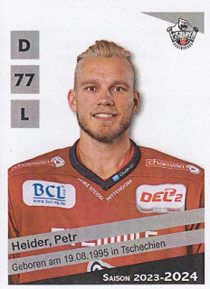 HEIDER Petr DEL2 2023/2024 Sticker č. 134