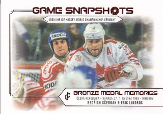 ŠČERBAN LINDROS Legendary Cards Bronze Medal Memories 1993 Snapshots GS-01 /25