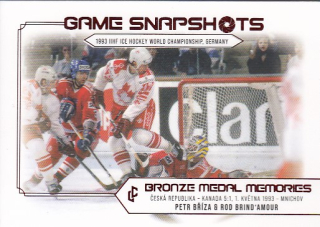 BŘÍZA BRIND´AMOUR Legendary Cards Bronze Medal Memories 1993 Snapshots GS-03 /25