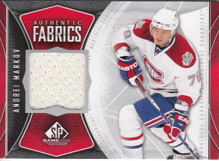 MARKOV Andrei UD SP game Used 2009/2010 Authentic Fabrics AF-AM