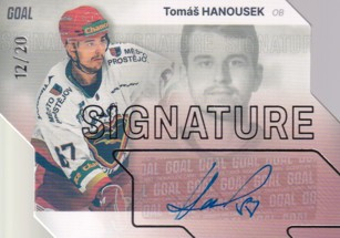 HANOUSEK Tomáš GOAL Cards 2023/2024 Autograph č. 65