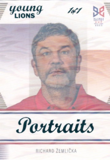ŽEMLIČKA Richard Legendary Cards Hlinka Gretzky Cup 2023 Portraits P-25 Ice Water 1of1