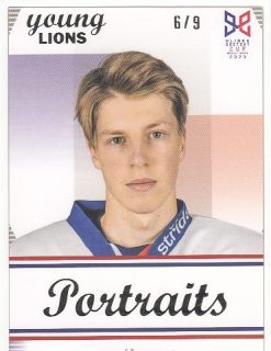 GALVAS Tomáš Legendary Cards Hlinka Gretzky Cup 2023 Portraits P-3 Frame White /9