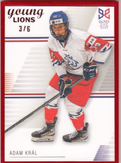 KRÁL Adam Legendary Cards Hlinka Gretzky Cup 2023 č. 8 Frame Red /6