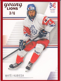 KUBIESA Matěj Legendary Cards Hlinka Gretzky Cup 2023 č. 18 Frame Red /6