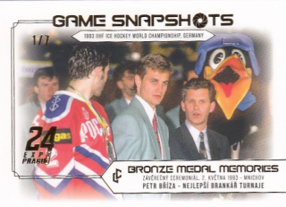 BŘÍZA Petr Legendary Cards Bronze Medal Memories 1993 Snapshots GS-04 Expo /7
