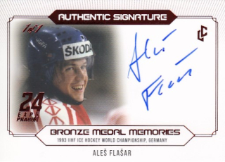 FLAŠAR Aleš Legendary Cards Bronze Medal Memories 1993 Signature AS-10 Expo Red 1of1