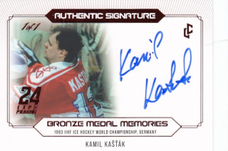 KAŠŤÁK Kamil Legendary Cards Bronze Medal Memories 1993 Signature AS-12 Expo Red 1of1