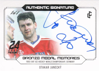 JANECKÝ Otakar Legendary Cards Bronze Medal Memories 1993 Signature AS-18 Expo Silver 1of1