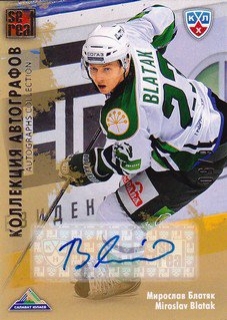BLAŤÁK Miroslav KHL Gold 2012/2013 Autograph SAL-A04 /50