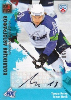 NETÍK Tomáš KHL 2012/2013 Autographs Collection NKH-S10 /50