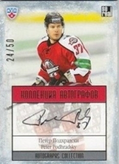 PODHRADSKÝ Peter KHL GOLD 2013/2014 Autographs Collection DON-A09 /50