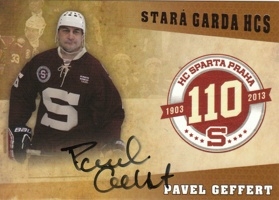 GEFFERT Pavel STARÁ GARDA HC Sparta Praha č. 18 PODPIS /30