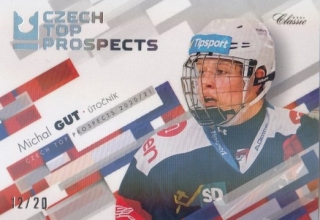 GUT Michal OFS Classic 2020/2021 Czech Top Prospects CTP-15 Neon Rainbow /20