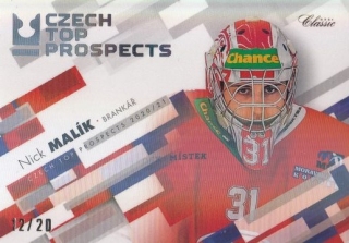 MALÍK Nick OFS Classic 2020/2021 Czech Top Prospects CTP-1 Neon Rainbow /20