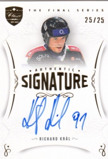 KRÁL Richard OFS Classic The Final Series Authentic Signature TFS-RK Gold /25