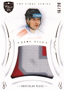 OLESZ Rostislav OFS Classic The Final Series Game Used Jersey JER-RO Gold /20